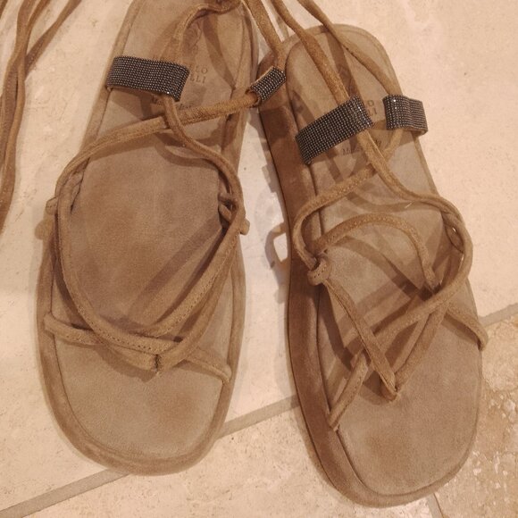 Brunello Cucinelli lace up sandals - Picture 2 of 5